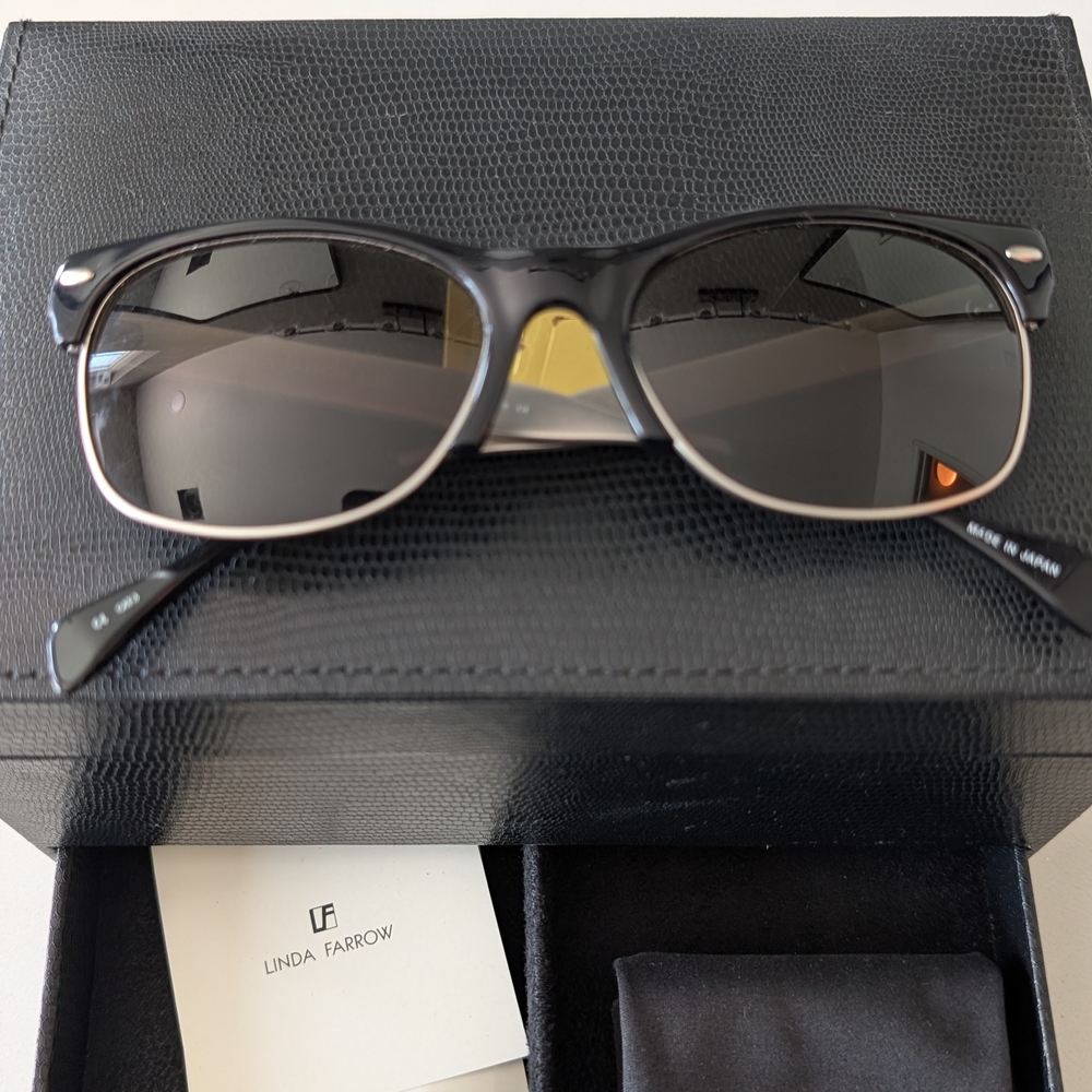 Linda Farrow Black Sunglasses